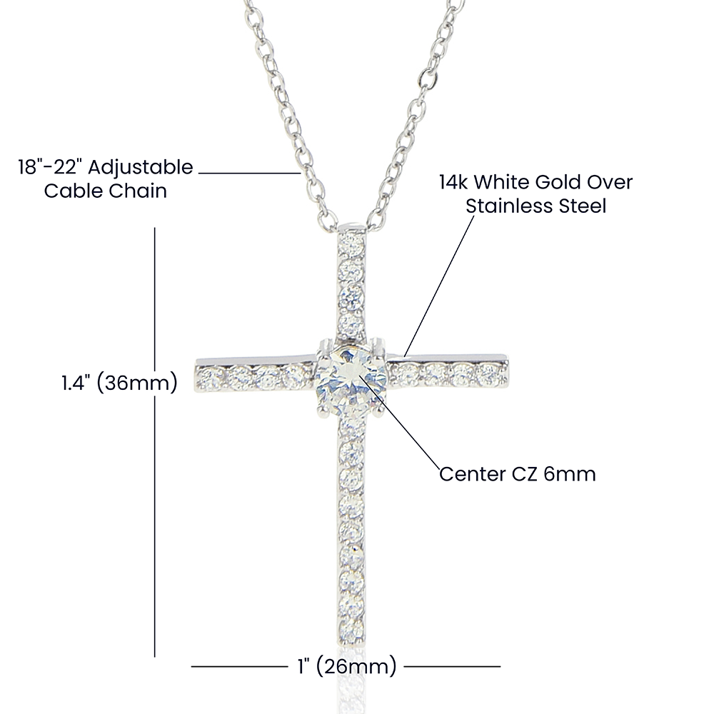 14K White Gold Dipped Cubic Zirconia Stones Beautiful Womens Necklace best gift for all occasions Weddings, Baptisms, Birthdays, Christmas and and all ages
