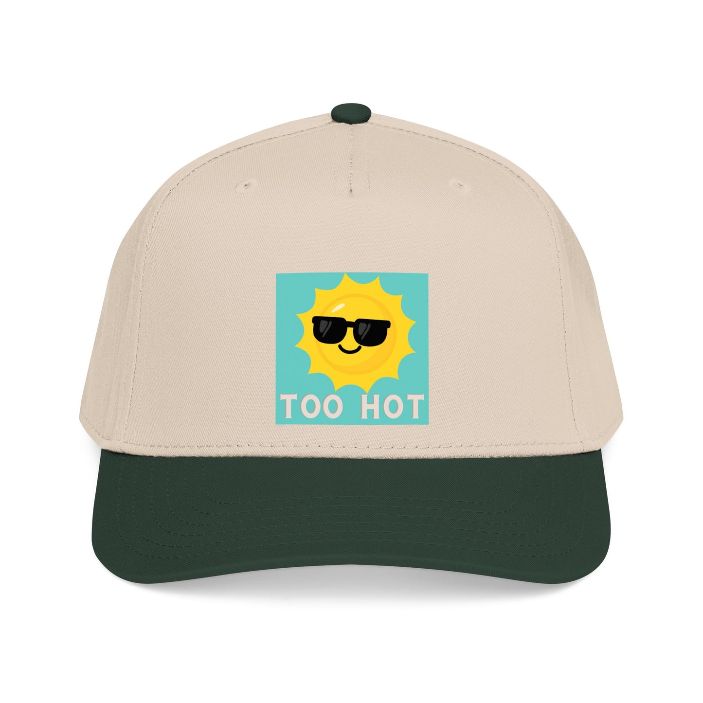 TOO HOT Sun with Sunglasses  Mid Profile Baseball Cap