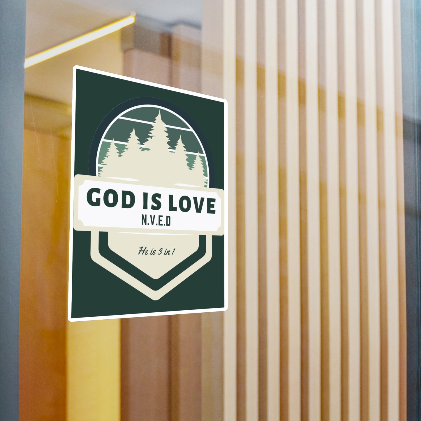 God Is Love He is 3 in 1 Kiss-Cut Vinyl Decals