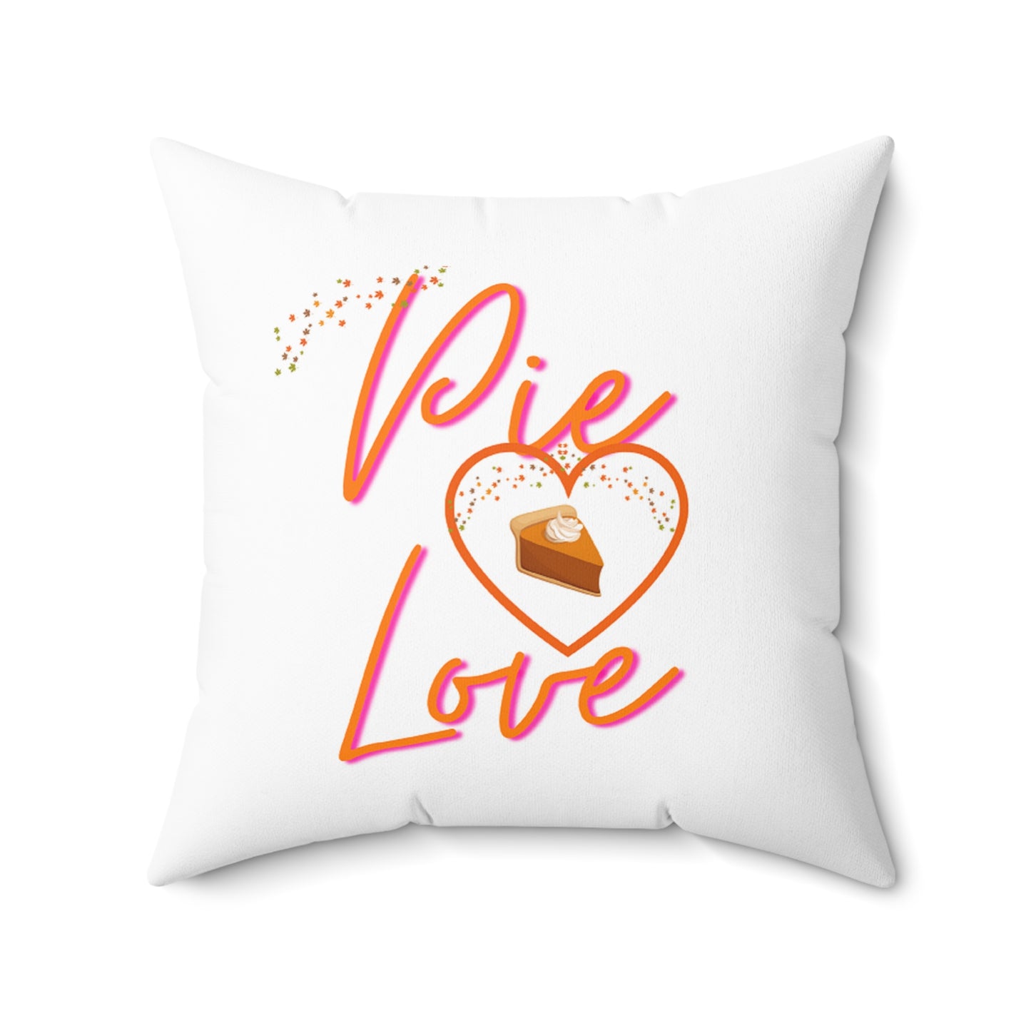 Pie Love Throw Pillow, Spun Polyester Square Pillow
