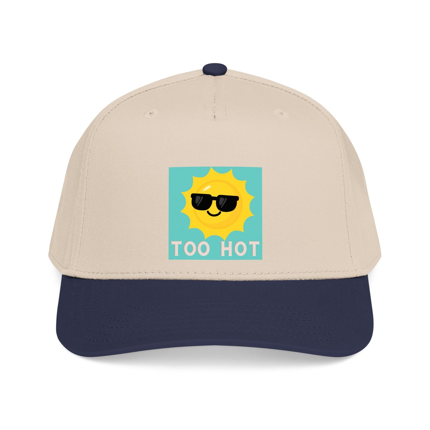 TOO HOT Sun with Sunglasses  Mid Profile Baseball Cap