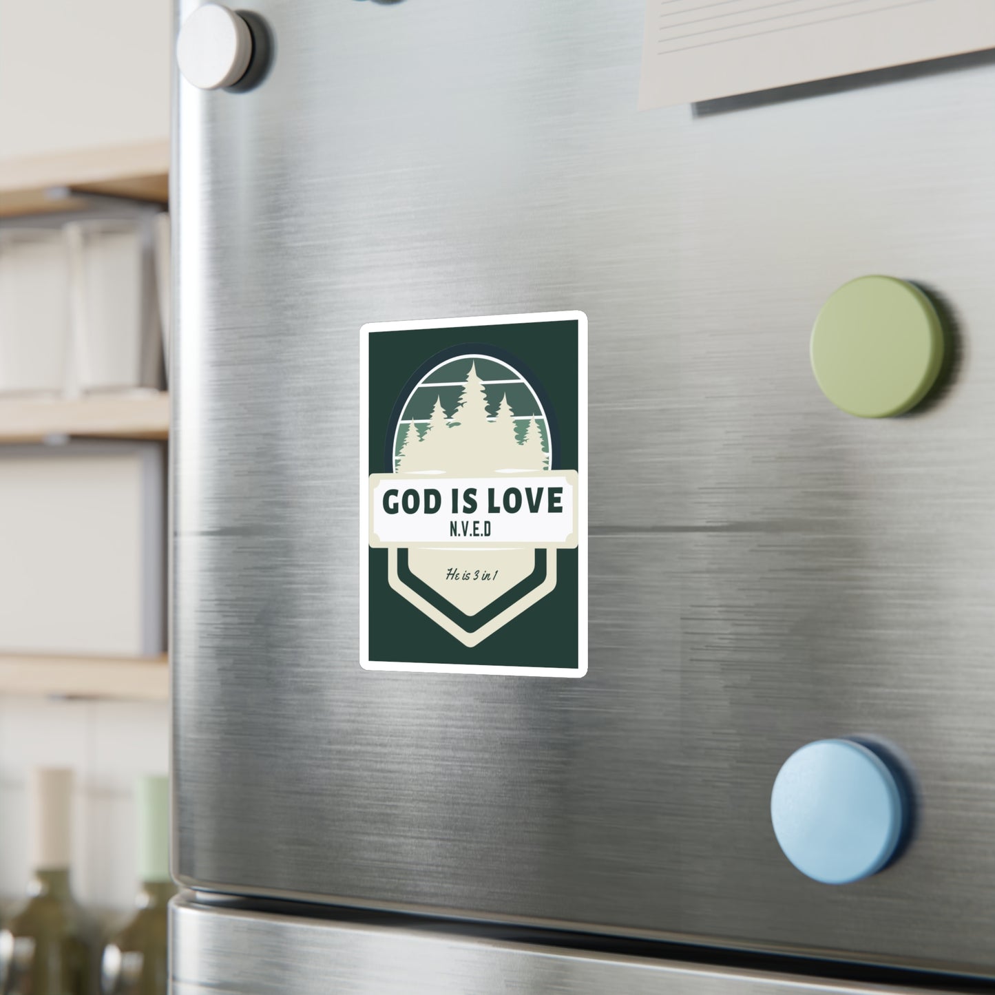 God Is Love He is 3 in 1 Kiss-Cut Vinyl Decals