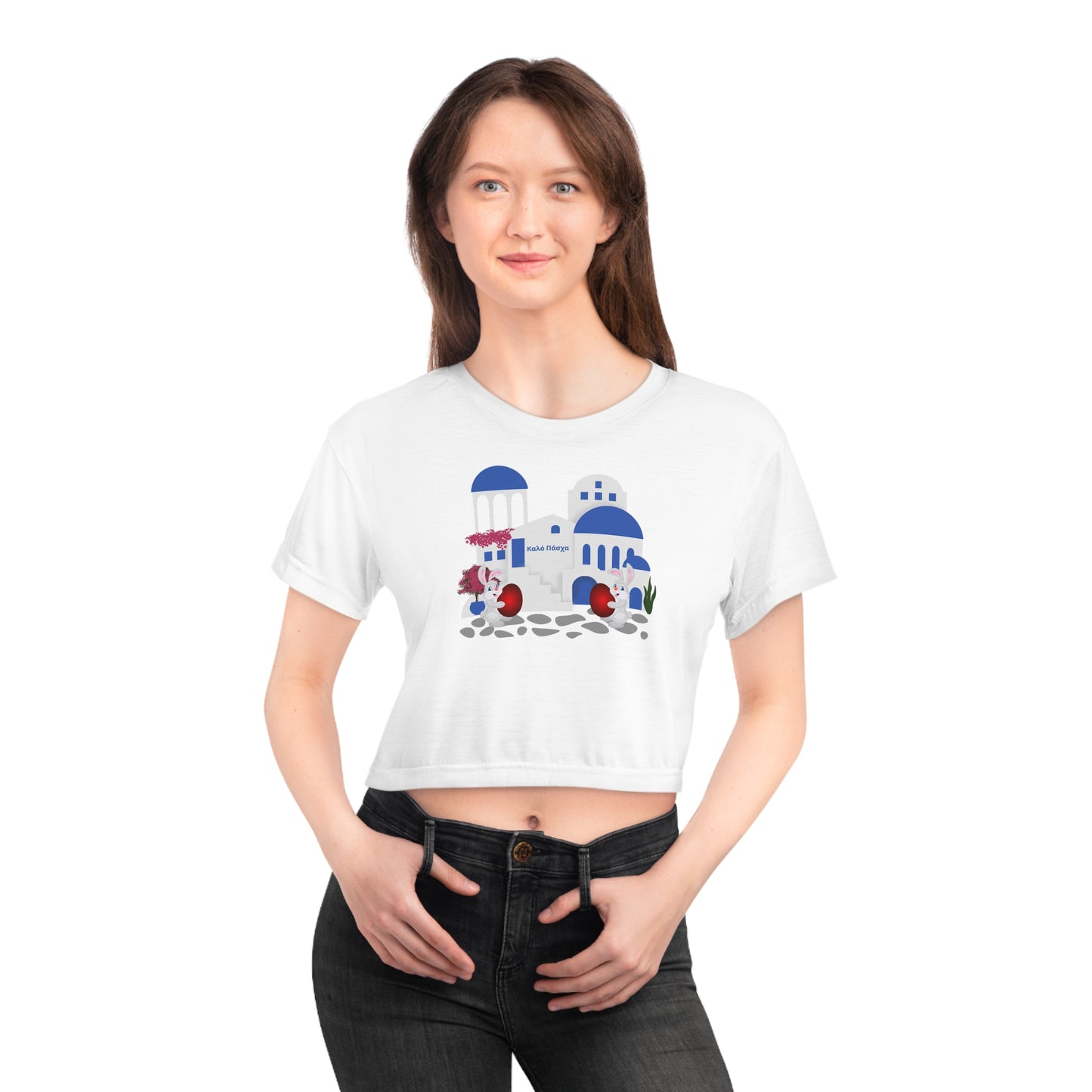 Kalo Pasxa Crop Tee (AOP)