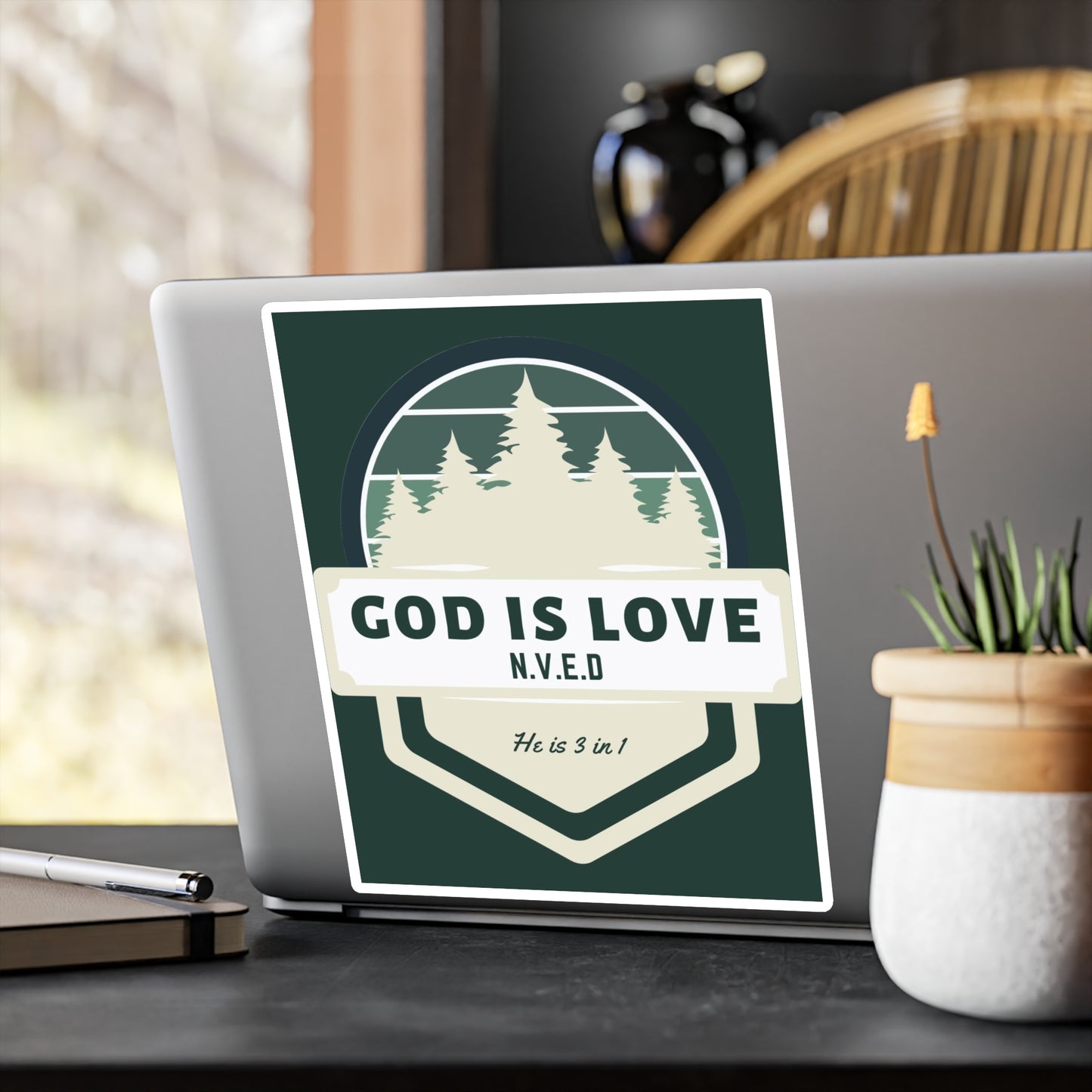 God Is Love He is 3 in 1 Kiss-Cut Vinyl Decals