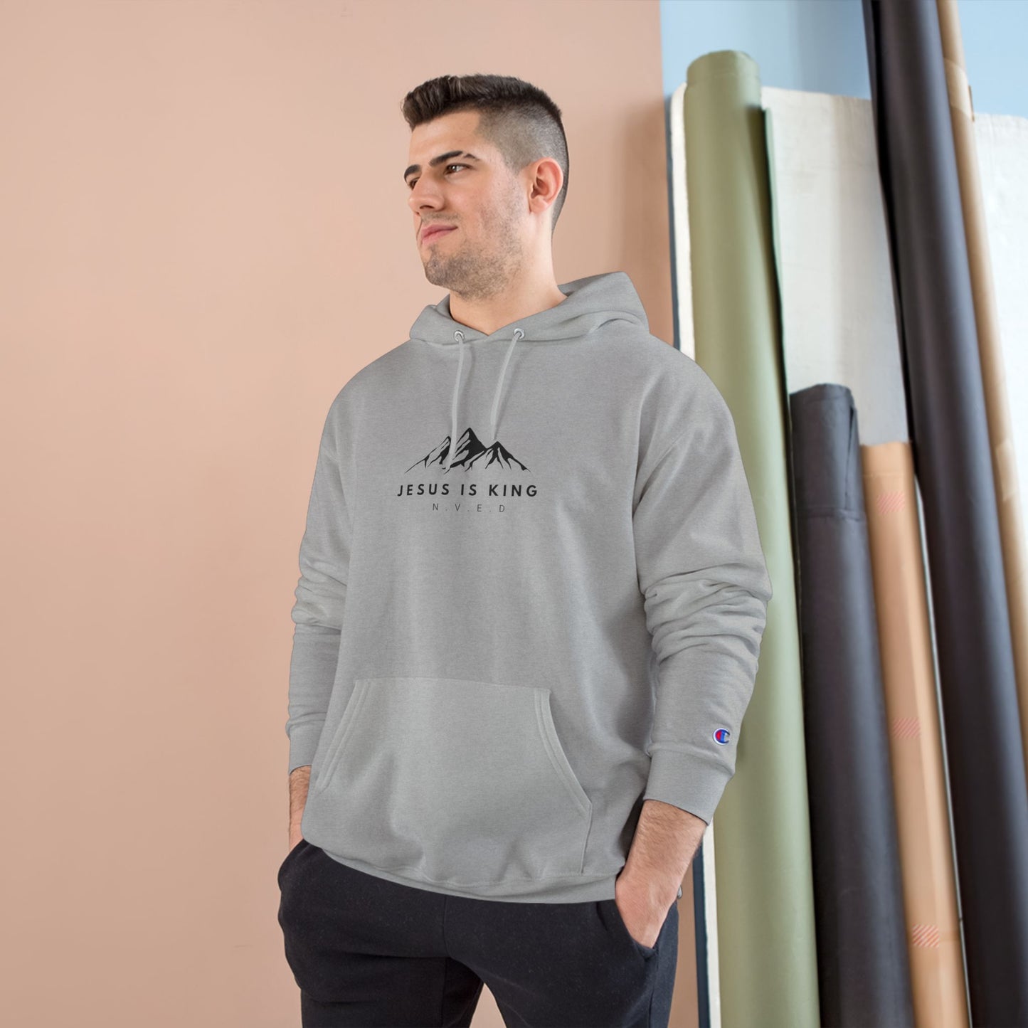 Jesus is King N.V.E.D Brand and Champion Hoodie Together!