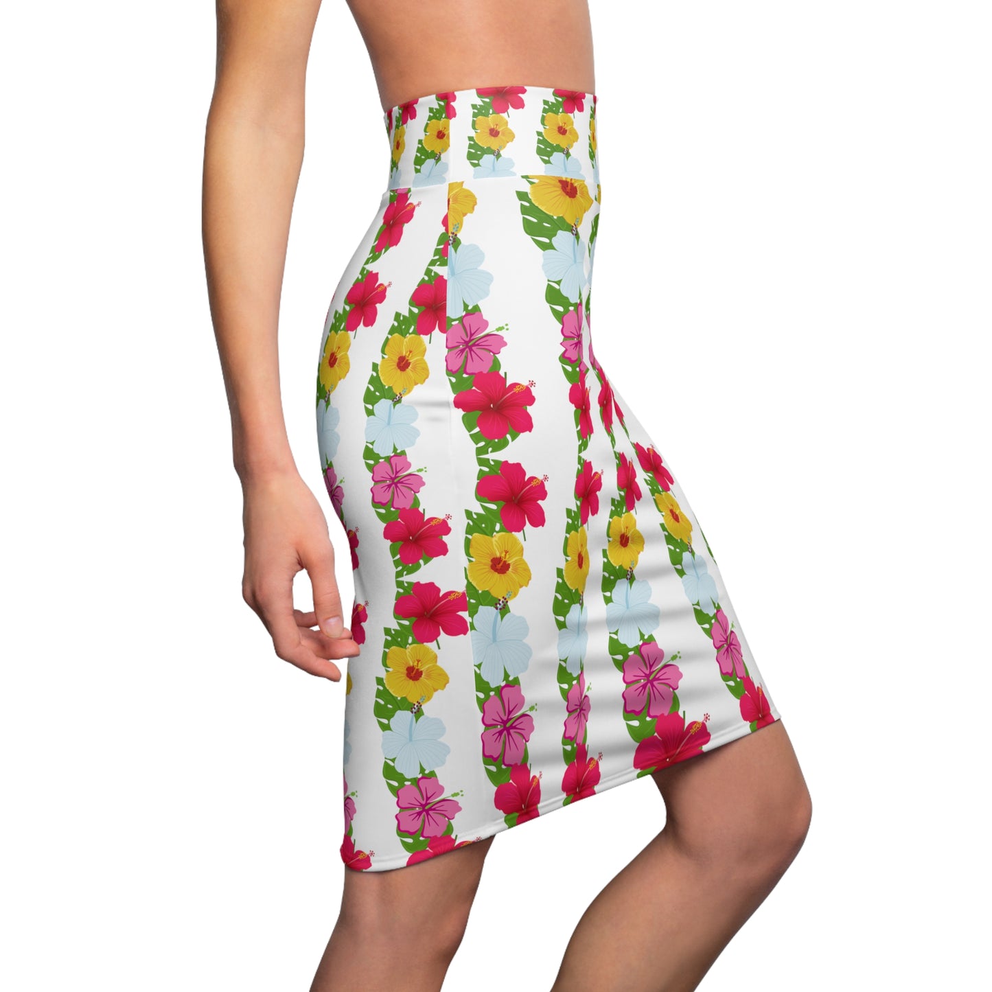 Summer Hawaiian Flowers Women's Pencil Skirt