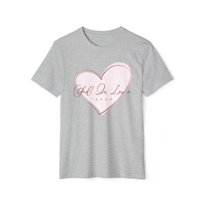 Organic Cotton T-Shirt, Unisex Jersey Short Sleeve Crew Neck T-Shirts, Women's, God, Gift, Religious, Love, faith, Heart, peace, Soft Cotton, USA Made, Christmas