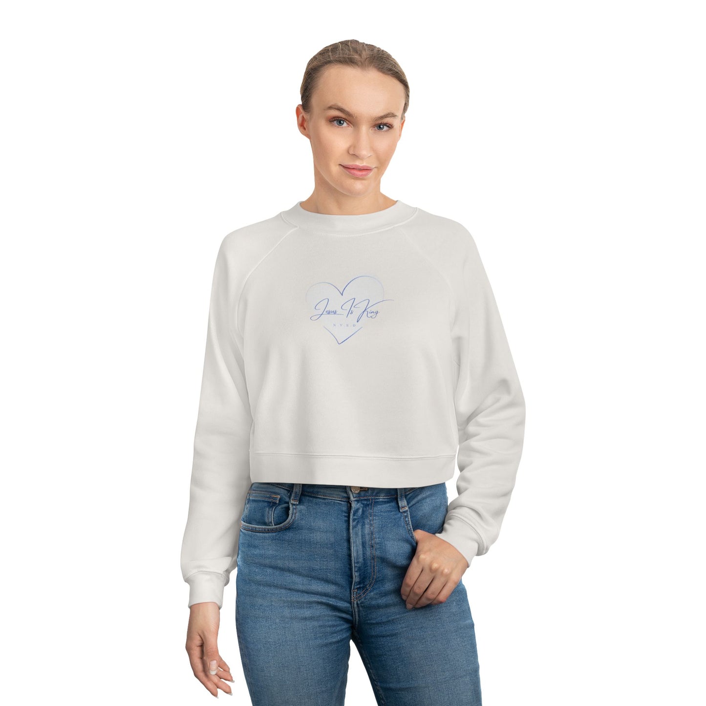 Jesus is King Women's Cropped Pullover
