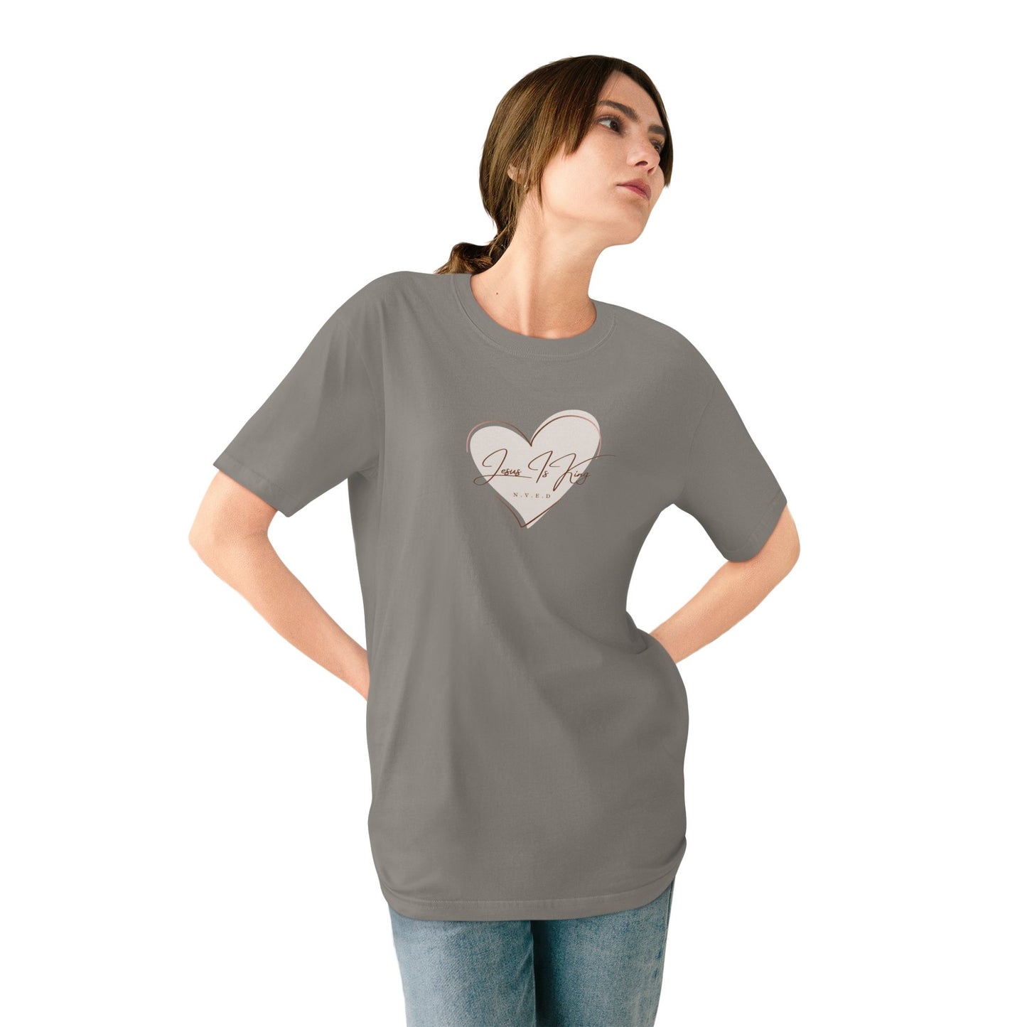 Jesus is King  N.V.E.D made with love Organic Staple T-shirt