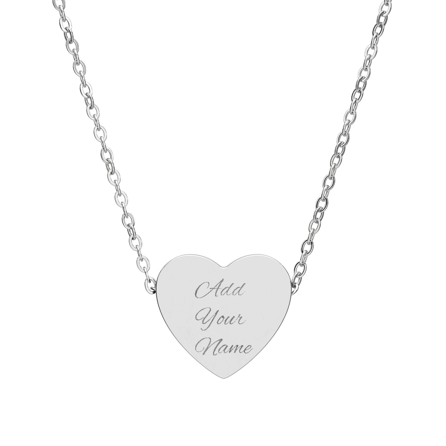 Personalize Heart Necklace (Engraving)