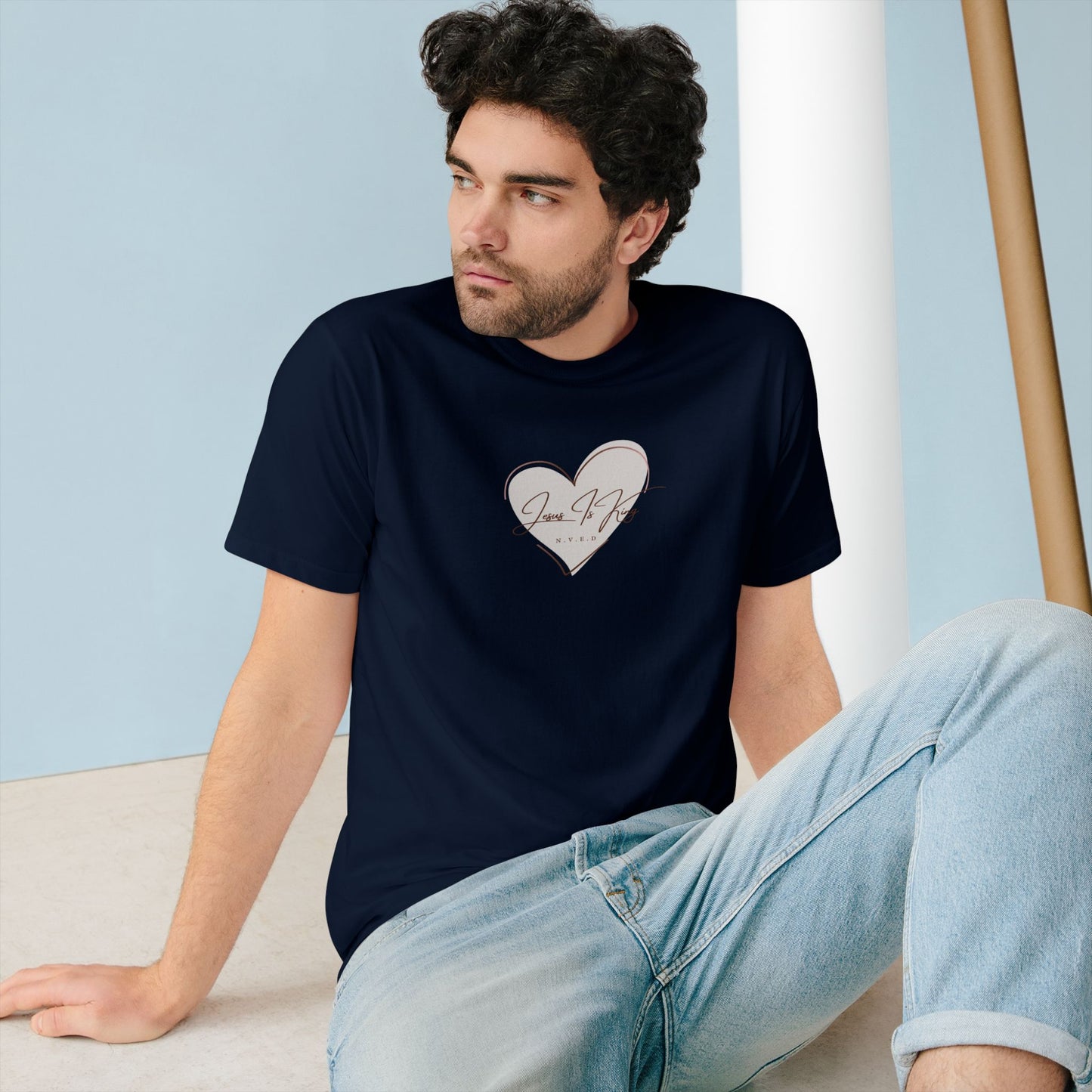 Jesus is King  N.V.E.D made with love Organic Staple T-shirt