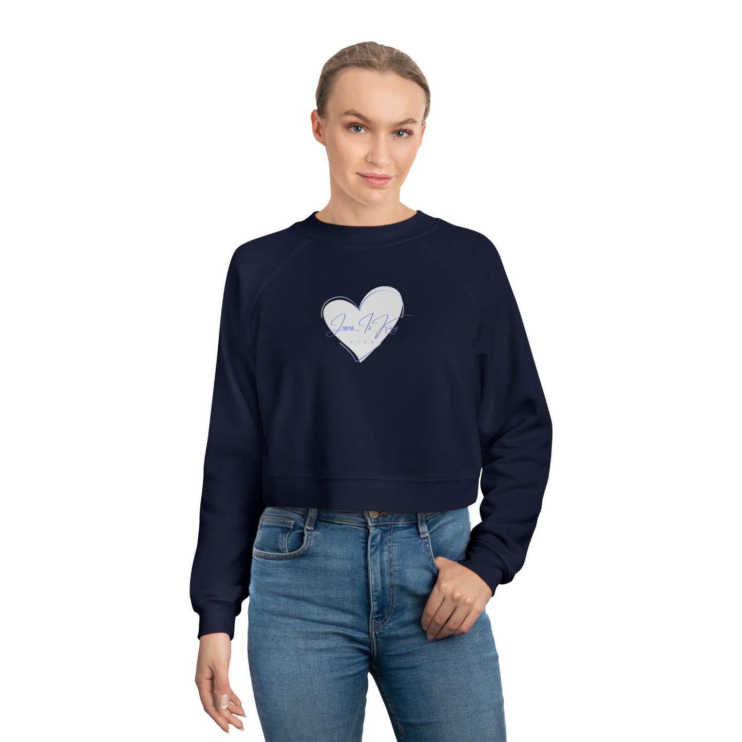 Jesus is King Women's Cropped Pullover