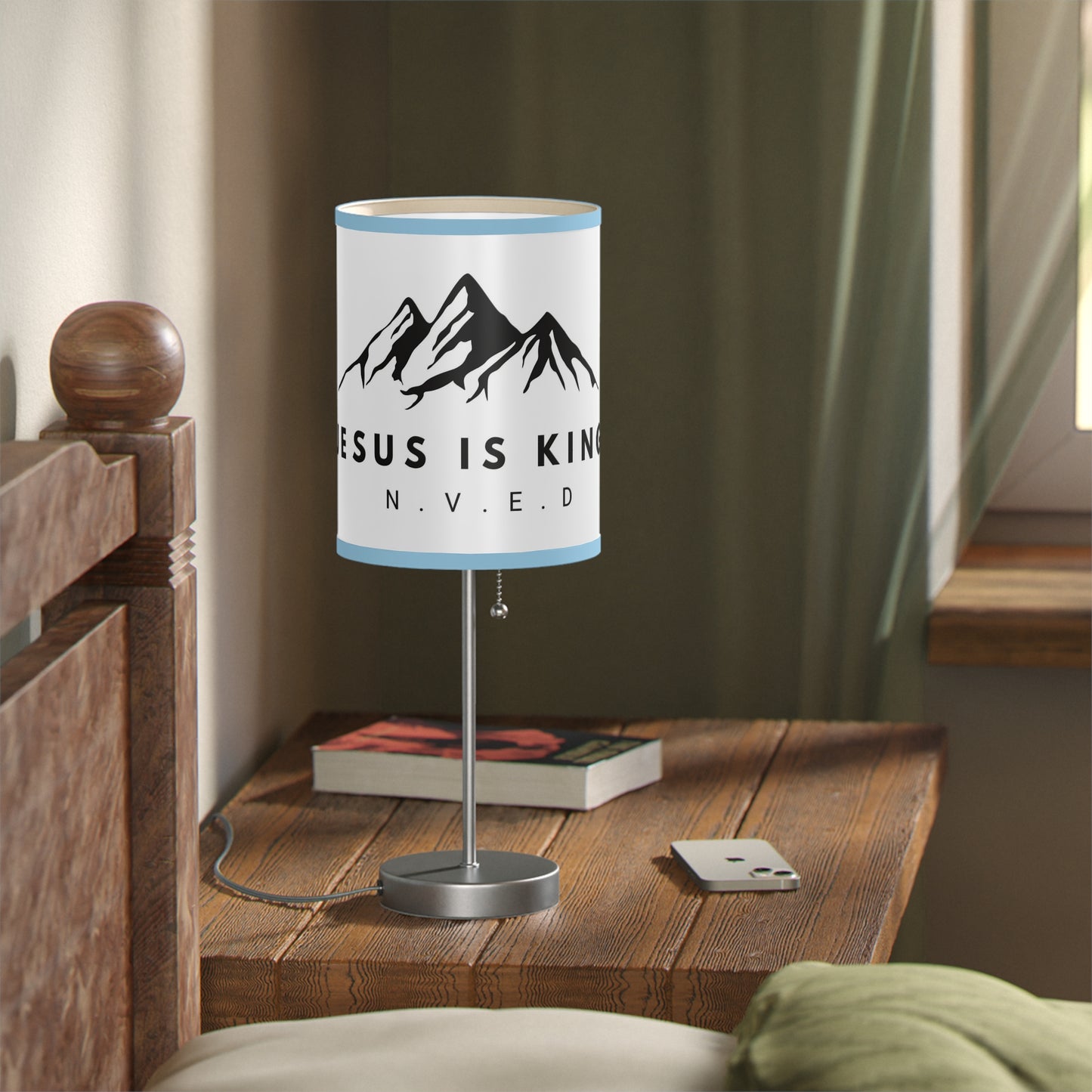 Jesus Is King Lamp on a Stand, US|CA plug