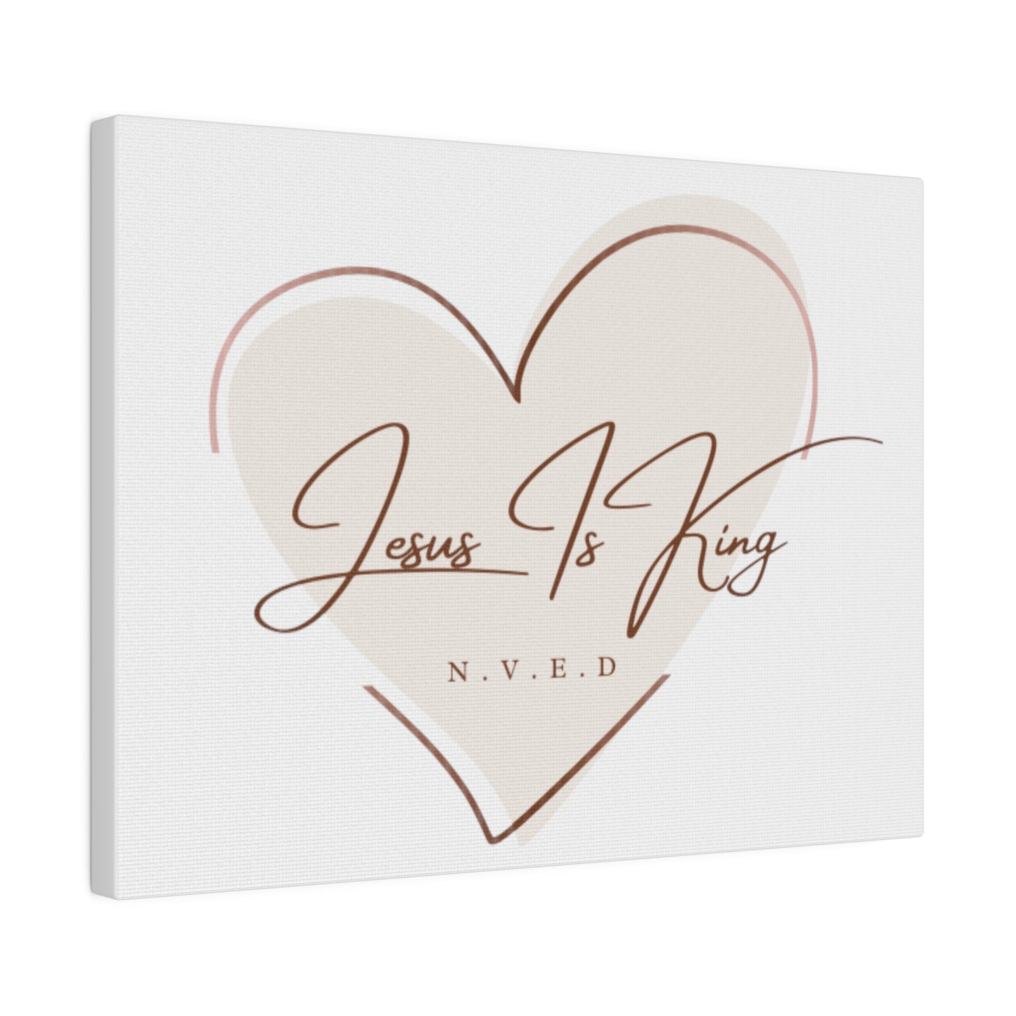 Jesus is King Pink Matte Canvas, Stretched, 0.75"