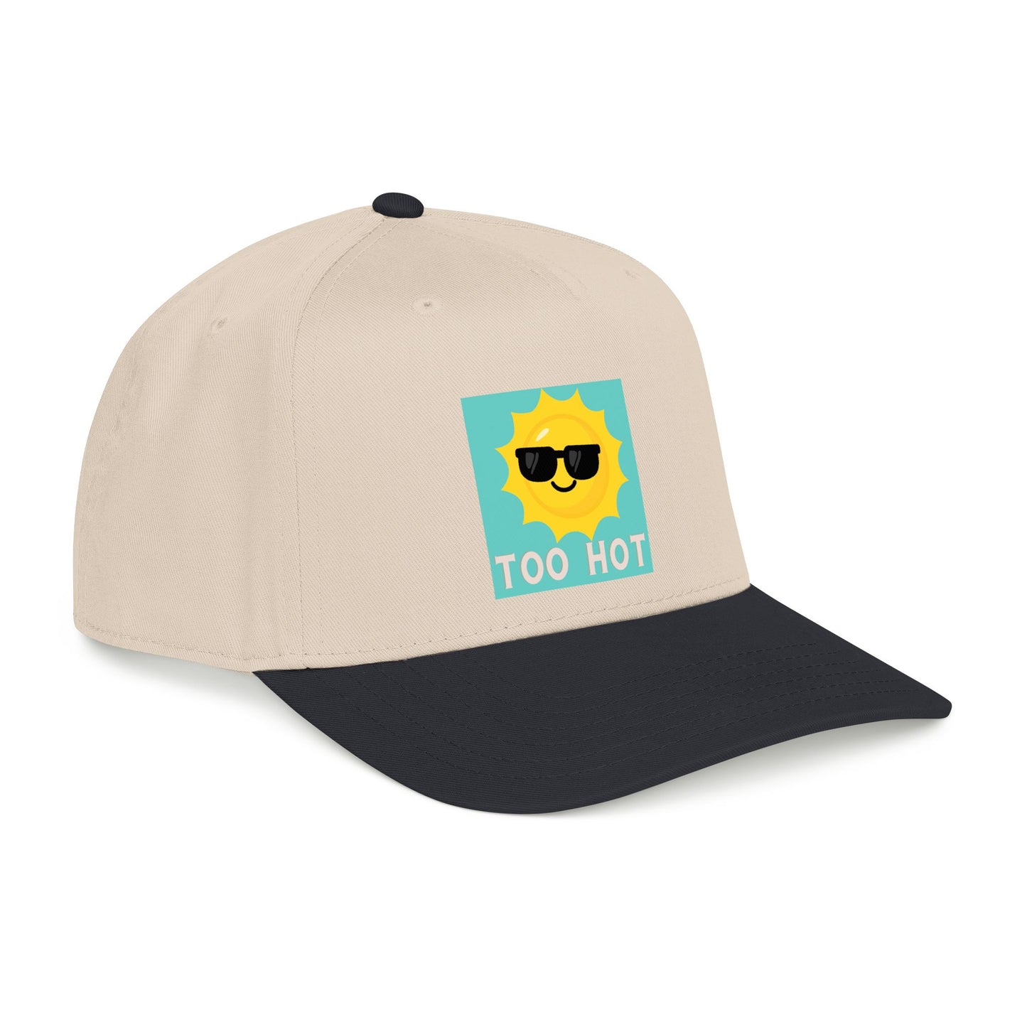 TOO HOT Sun with Sunglasses  Mid Profile Baseball Cap