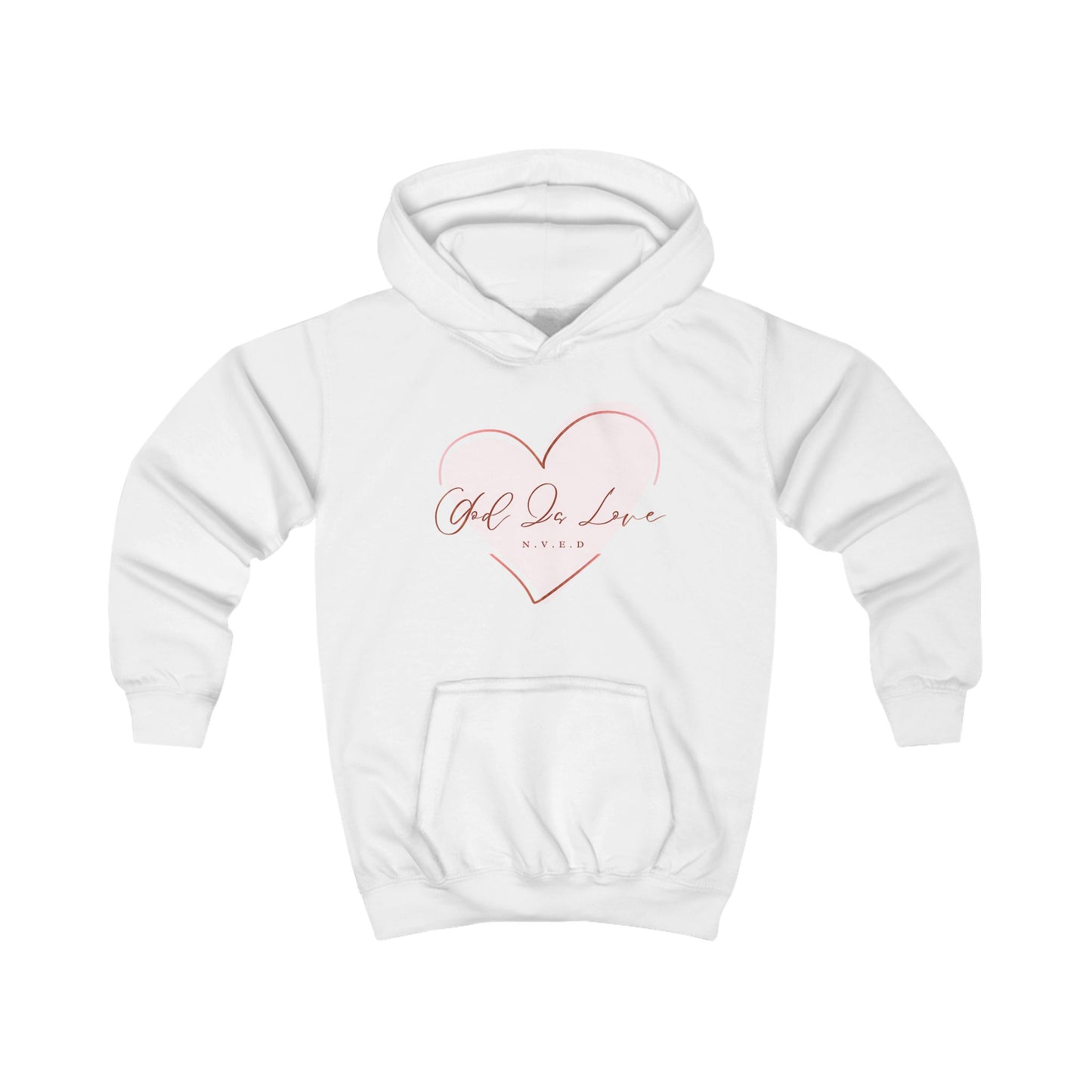 God Is Love Heart Kids Hoodie