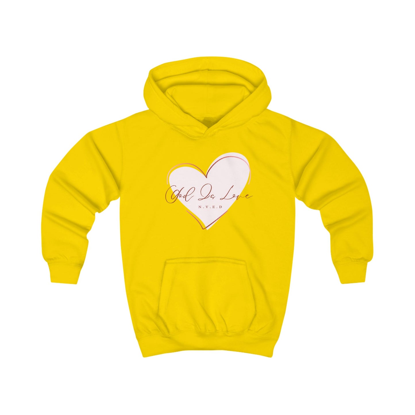 God Is Love Heart Kids Hoodie
