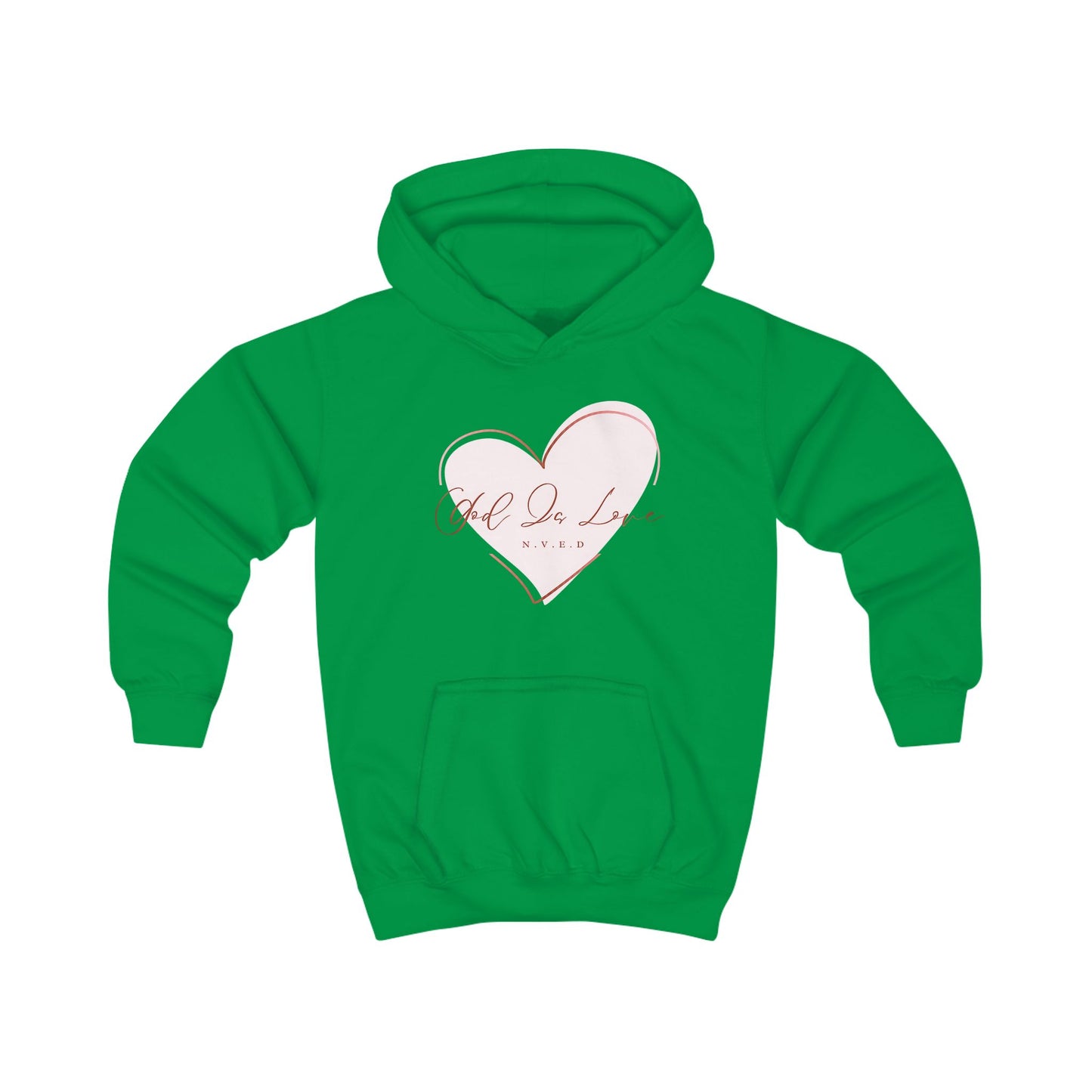 God Is Love Heart Kids Hoodie