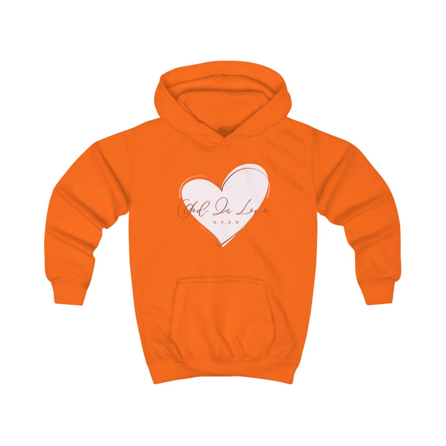 God Is Love Heart Kids Hoodie