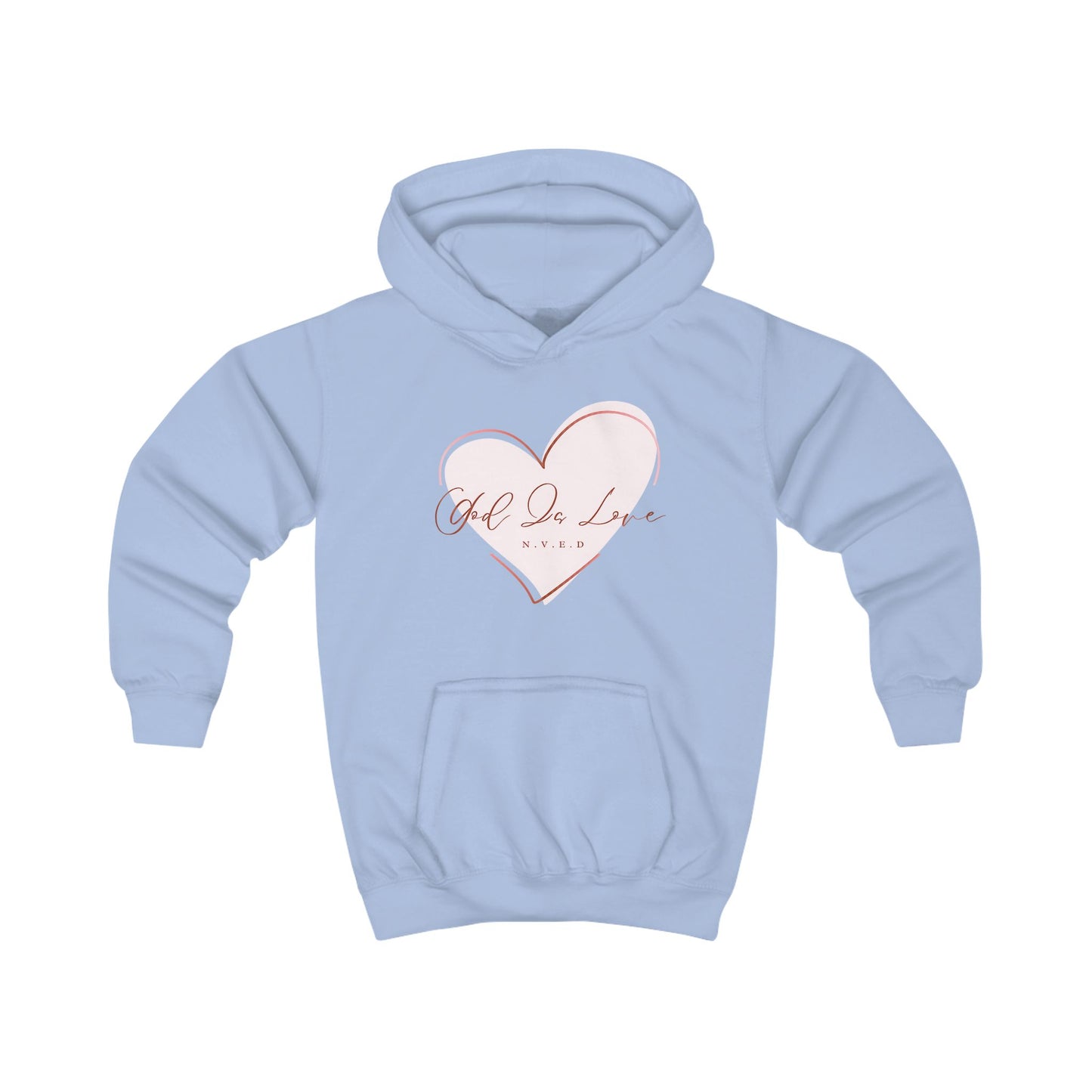 God Is Love Heart Kids Hoodie