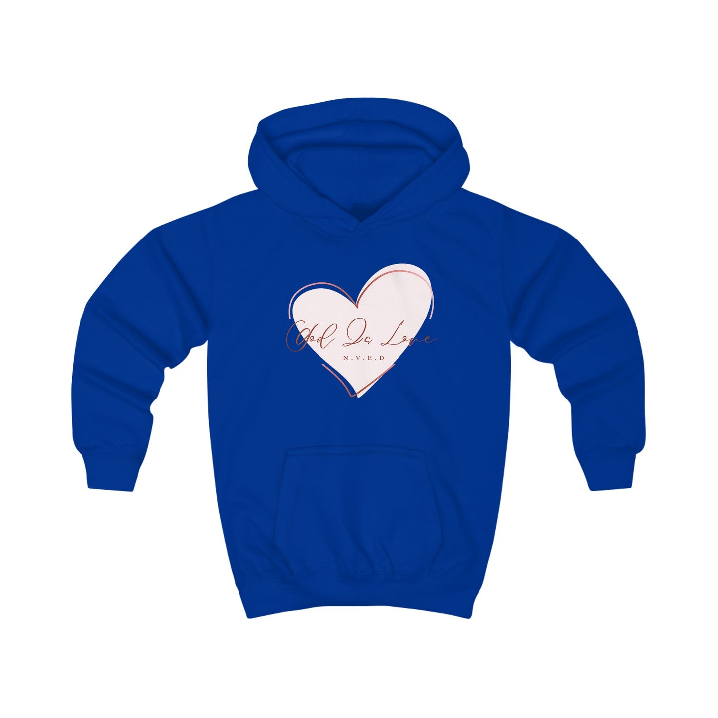 God Is Love Heart Kids Hoodie