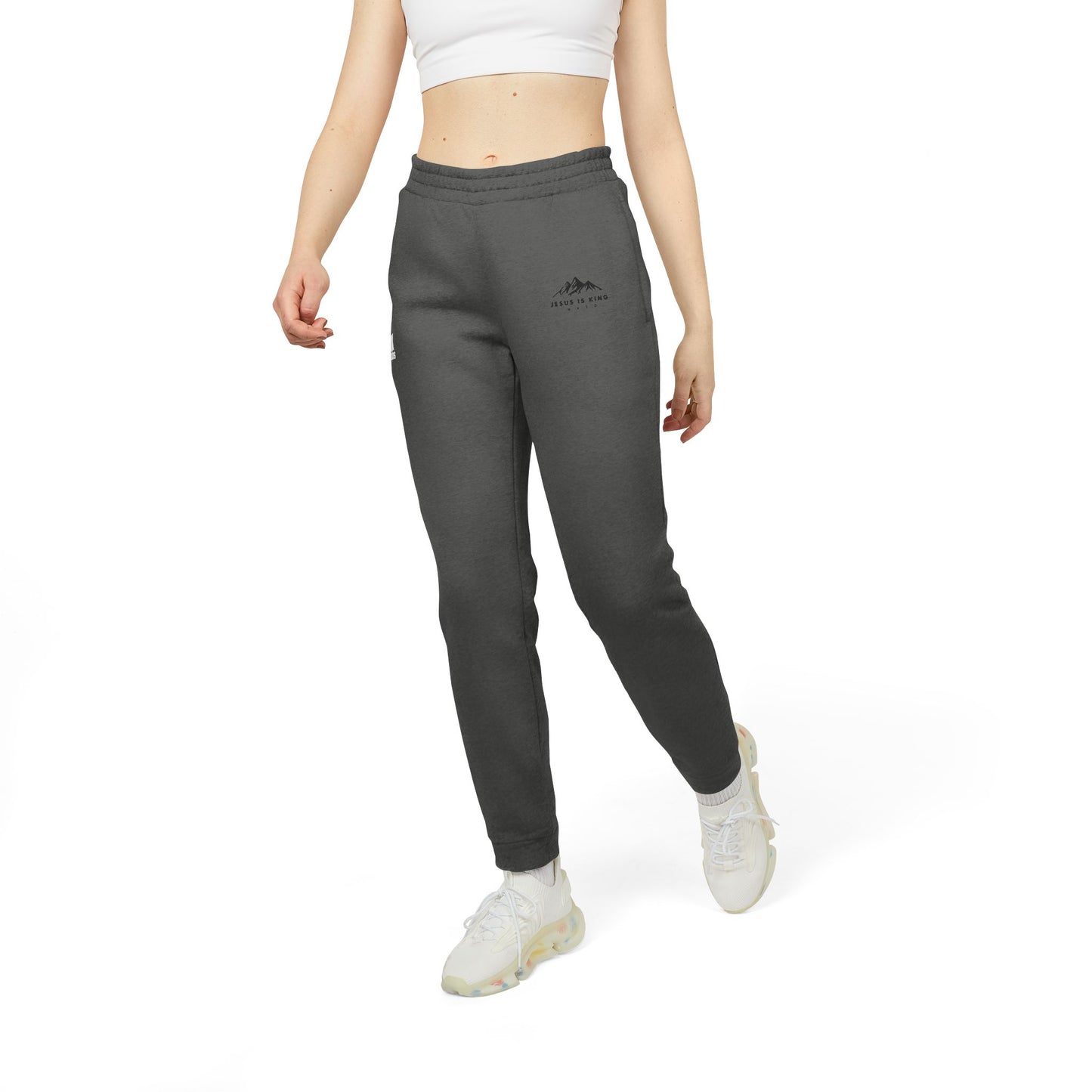Jesus Is King Mountain Joggers — Religious Adidas-Style Sweatpants