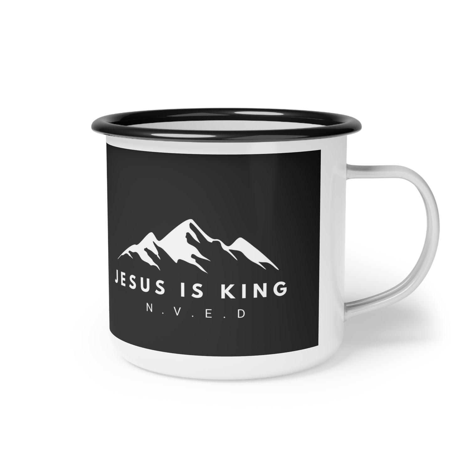 Jesus Is King Enamel Camp Cup