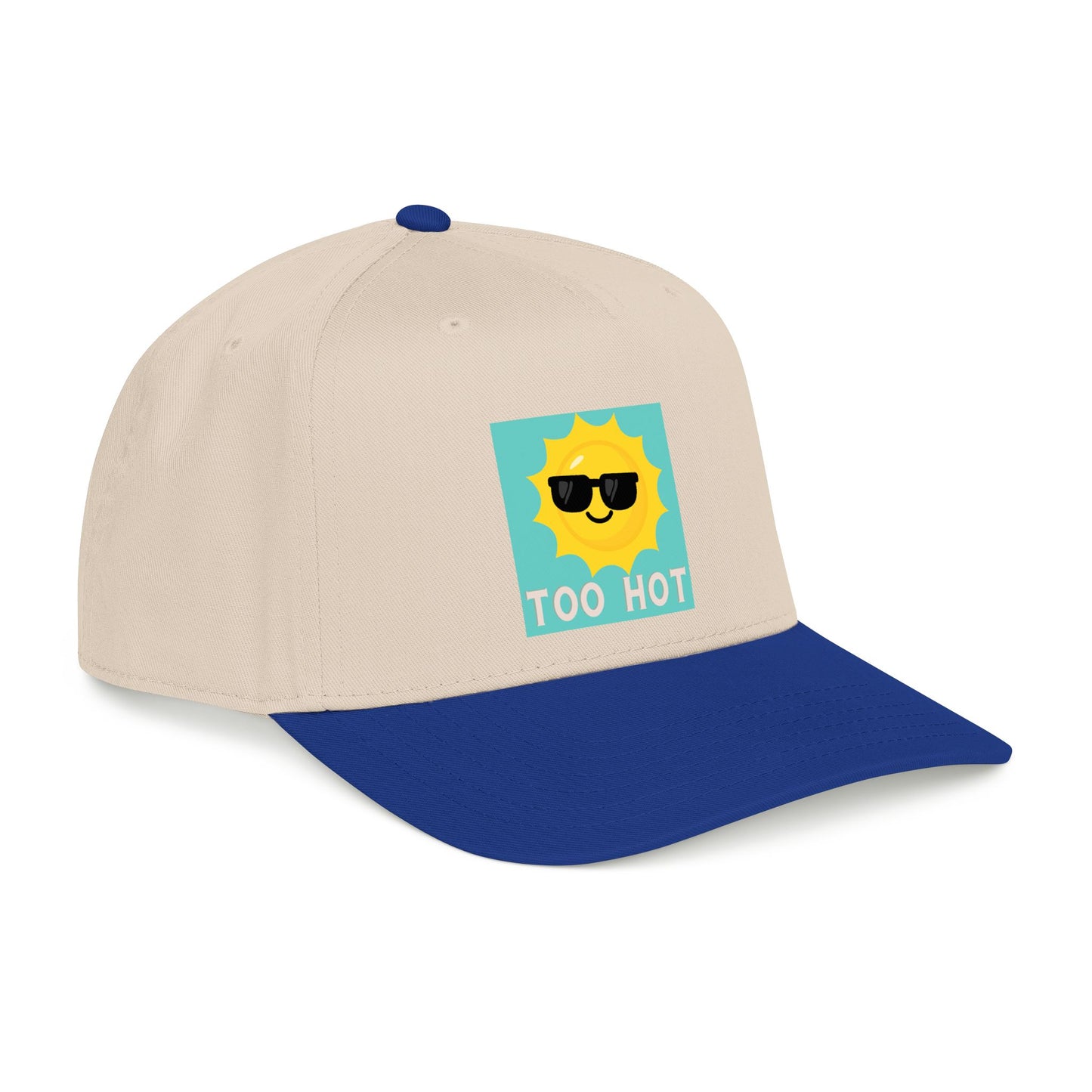 TOO HOT Sun with Sunglasses  Mid Profile Baseball Cap