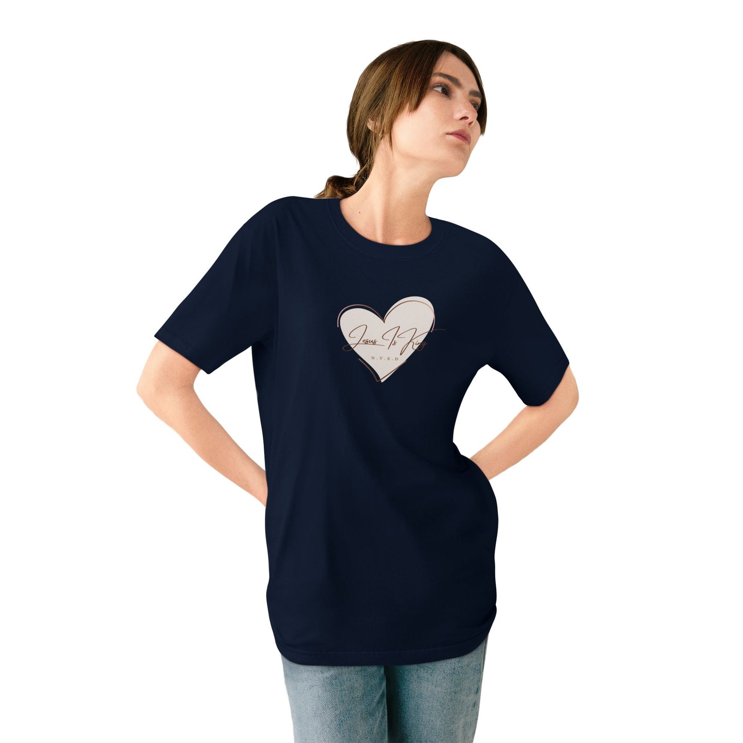 Jesus is King  N.V.E.D made with love Organic Staple T-shirt