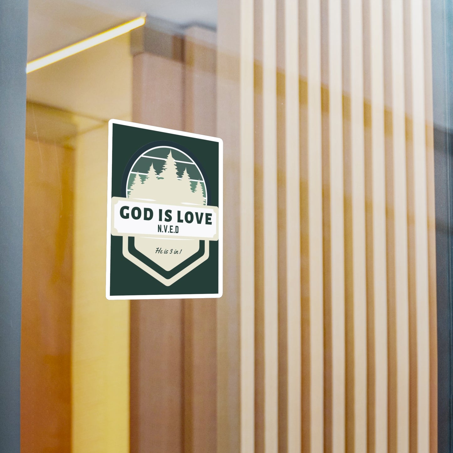 God Is Love He is 3 in 1 Kiss-Cut Vinyl Decals