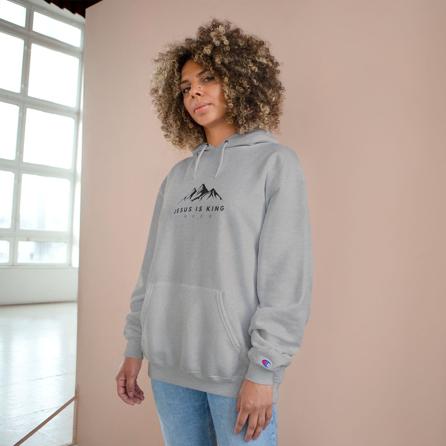 Jesus is King N.V.E.D Brand and Champion Hoodie Together!