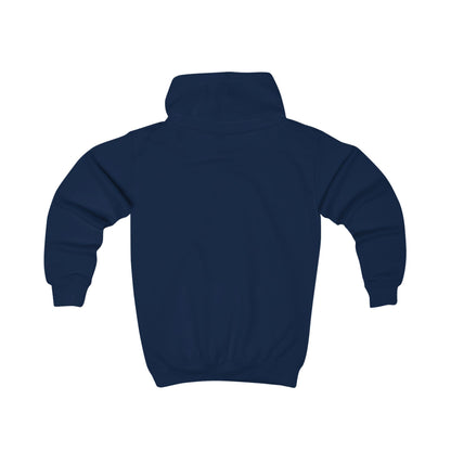 Kids Hoodie — Starry Night Christmas Bear with Hot Cocoa & Santa Sleigh