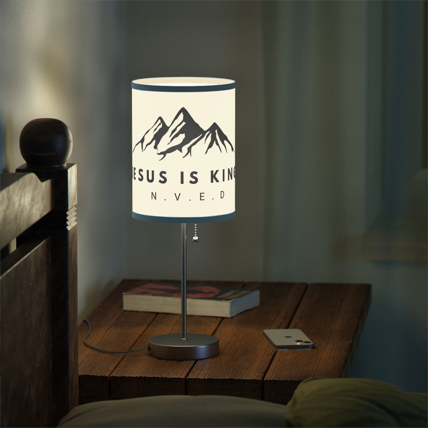 Jesus Is King Lamp on a Stand, US|CA plug
