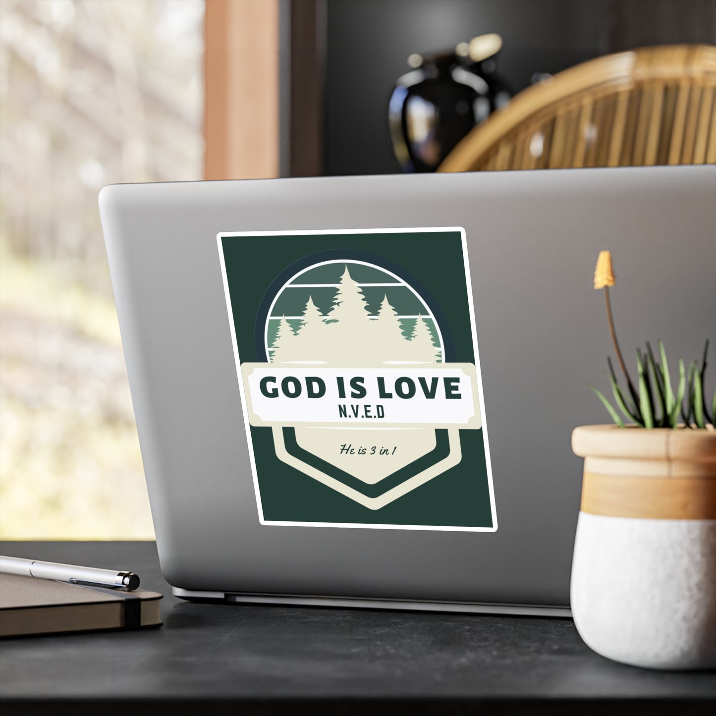 God Is Love He is 3 in 1 Kiss-Cut Vinyl Decals