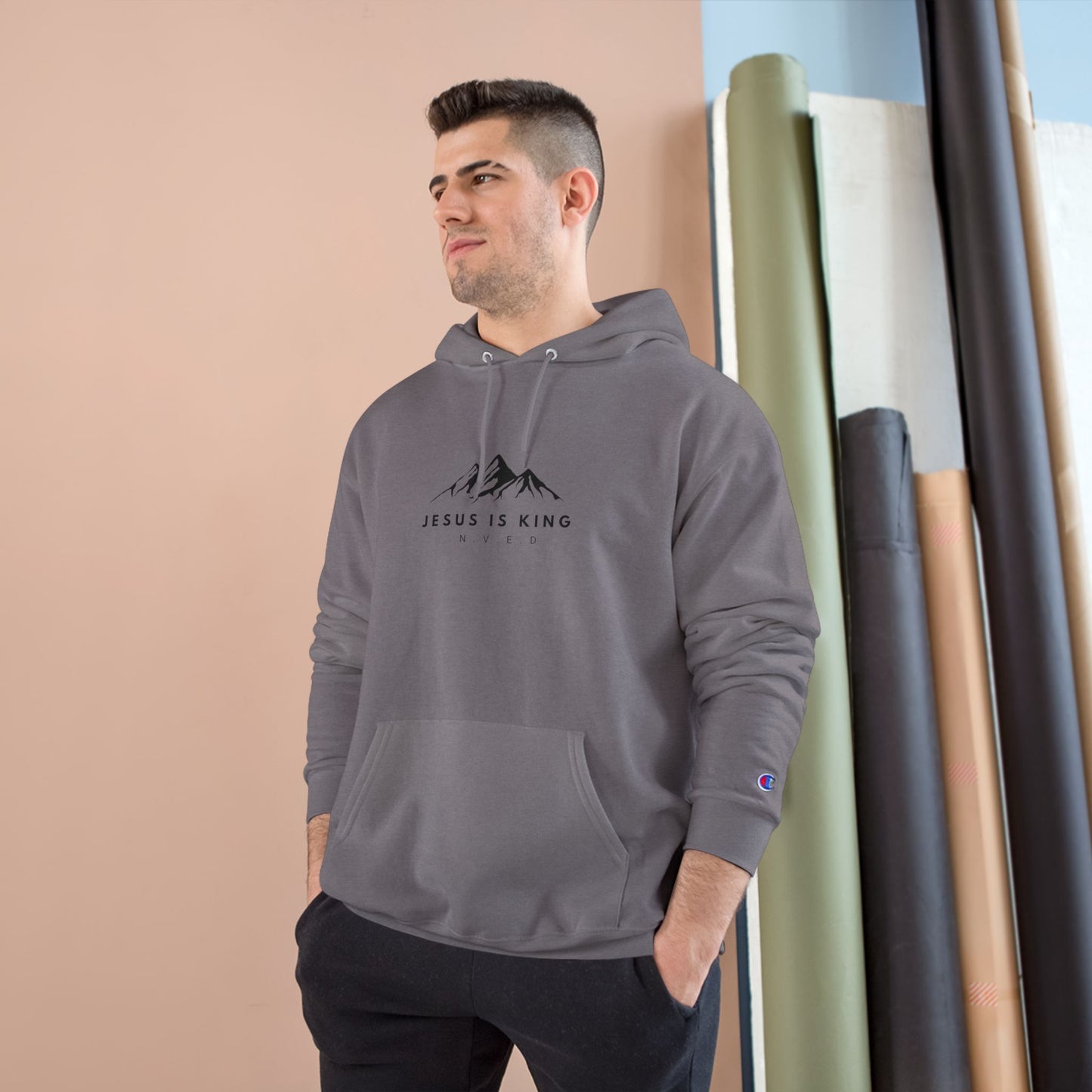 Jesus is King N.V.E.D Brand and Champion Hoodie Together!
