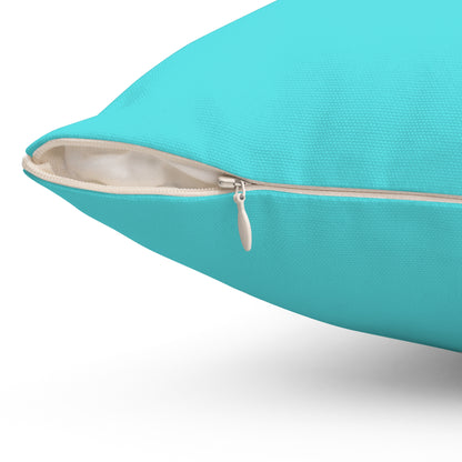 Jesus Is King Teal Pillow, Spun Polyester Square Pillow