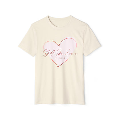 Organic Cotton T-Shirt, Unisex Jersey Short Sleeve Crew Neck T-Shirts, Women's, God, Gift, Religious, Love, faith, Heart, peace, Soft Cotton, USA Made, Christmas