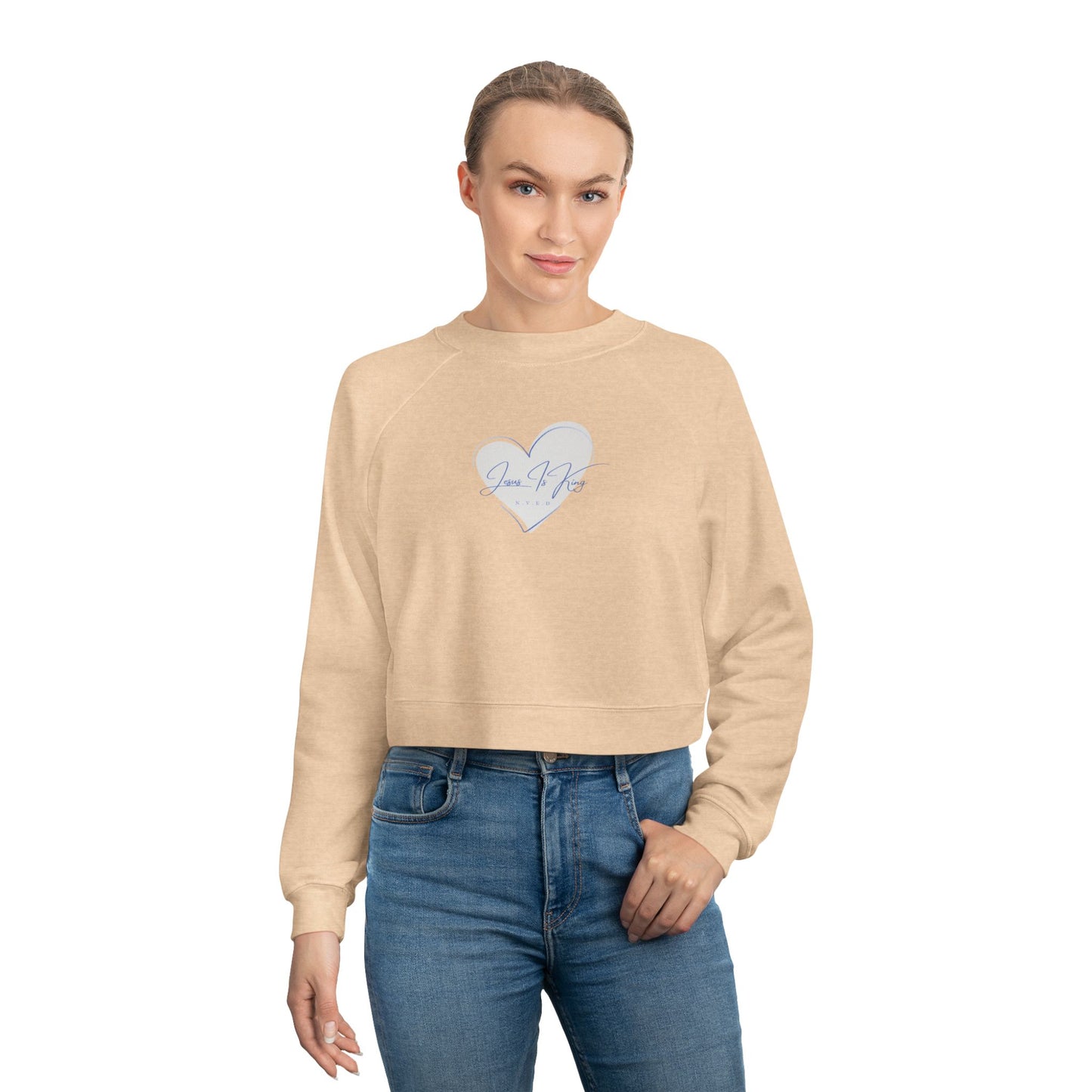 Jesus is King Women's Cropped Pullover