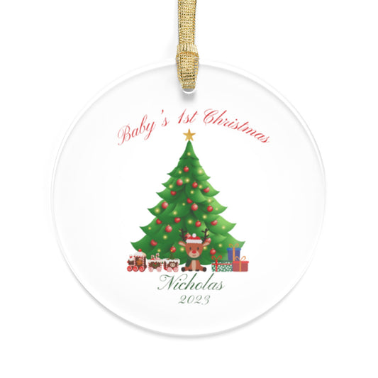Personalized Baby's First Christmas Acrylic Ornaments 2023