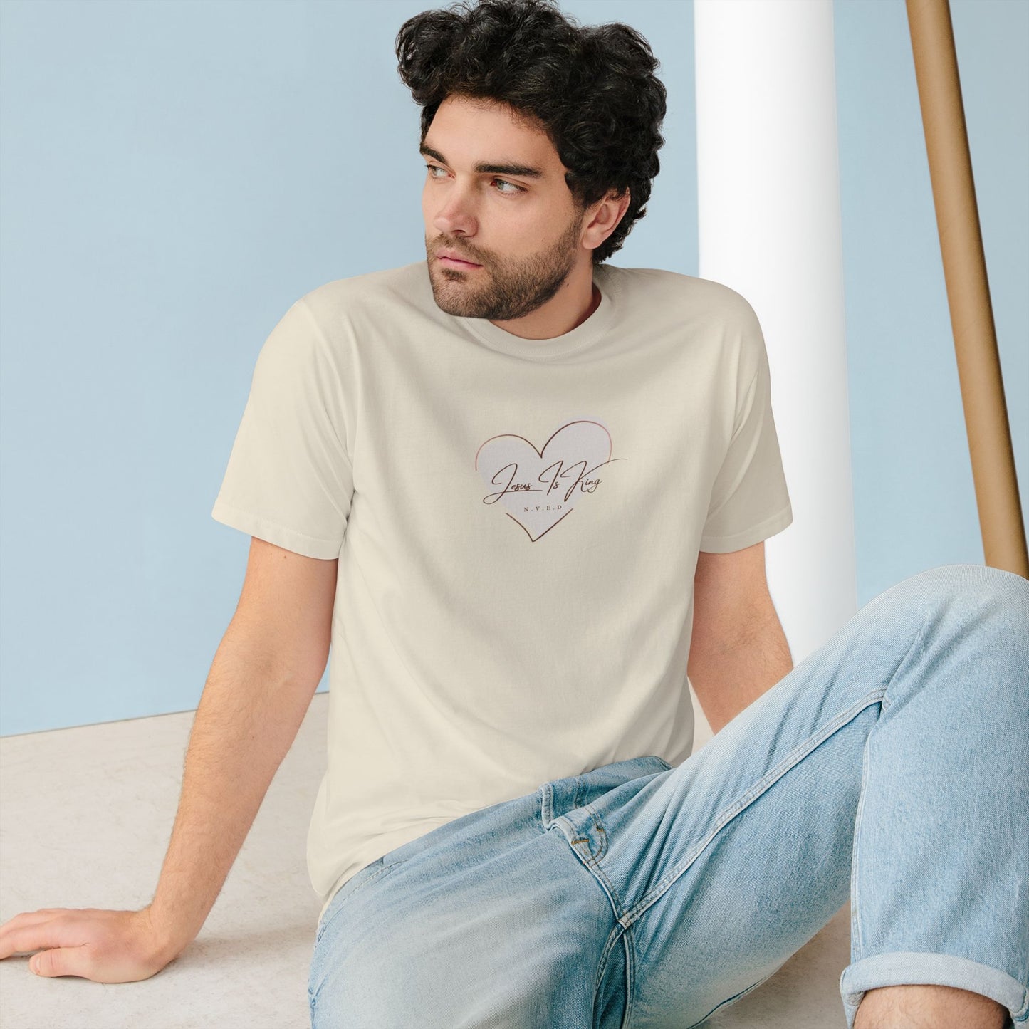 Jesus is King  N.V.E.D made with love Organic Staple T-shirt
