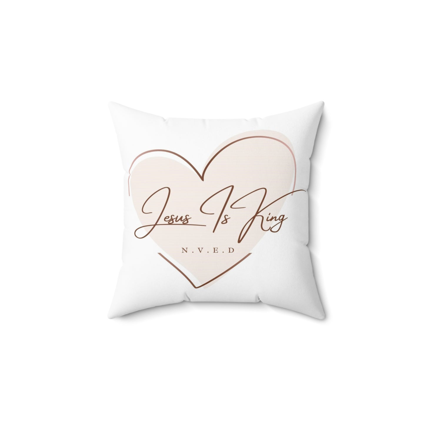 Jesus Is King Spun Polyester Square Pillow