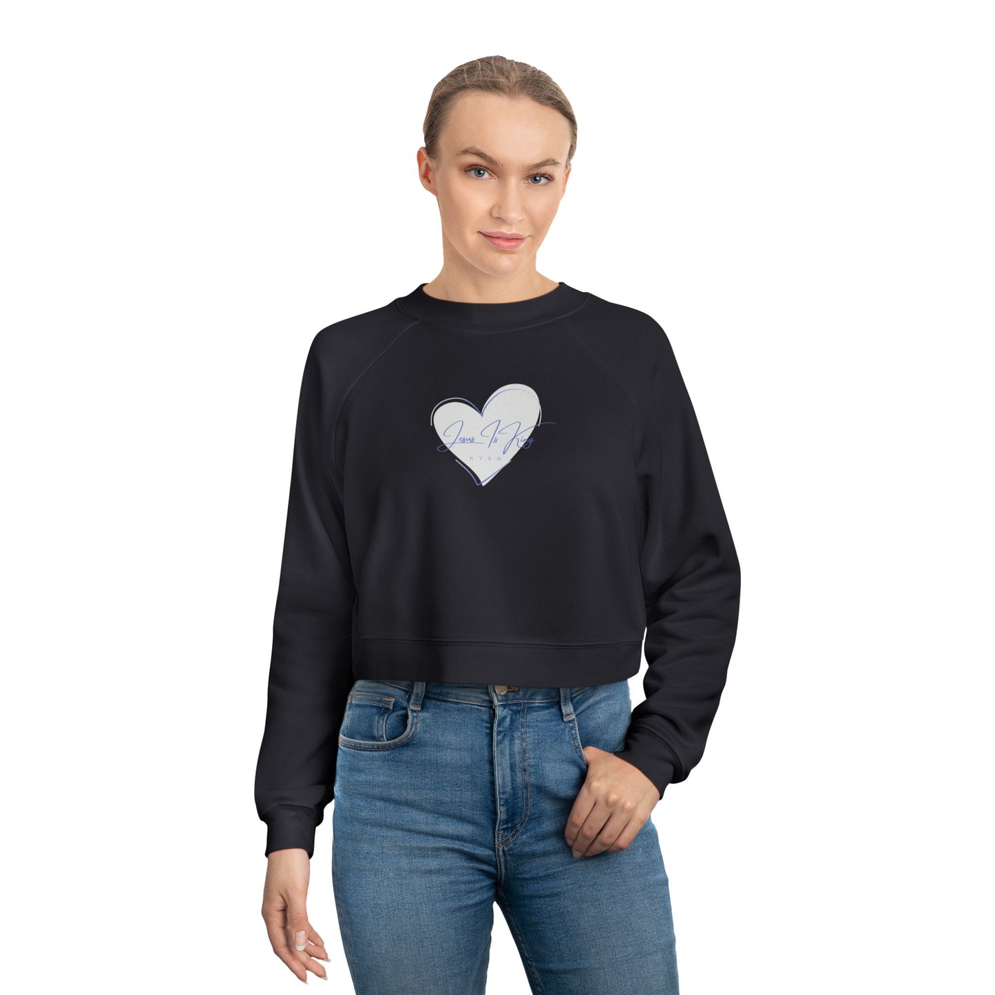 Jesus is King Women's Cropped Pullover