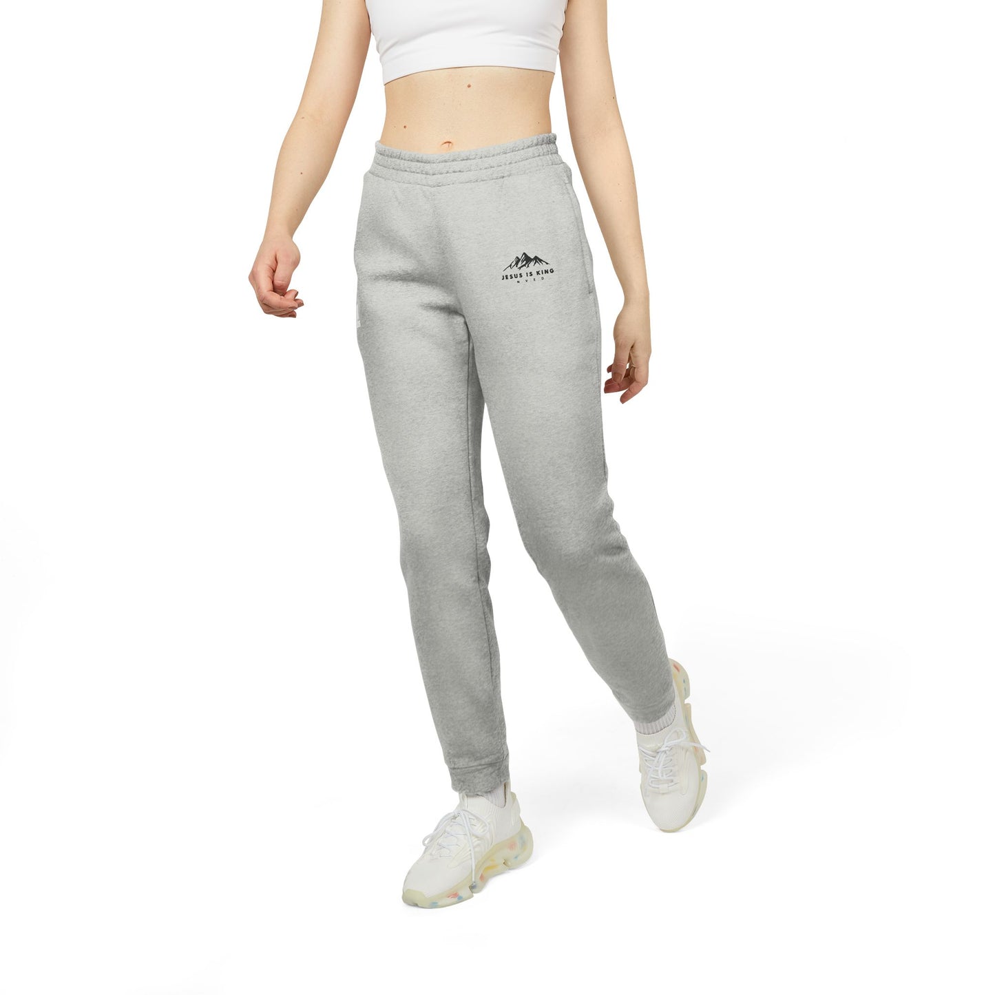 Jesus Is King Mountain Joggers — Religious Adidas-Style Sweatpants