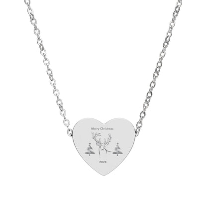 Personalize Heart Necklace (Engraving)