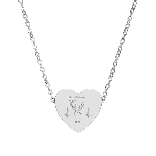 Personalize Heart Necklace (Engraving)