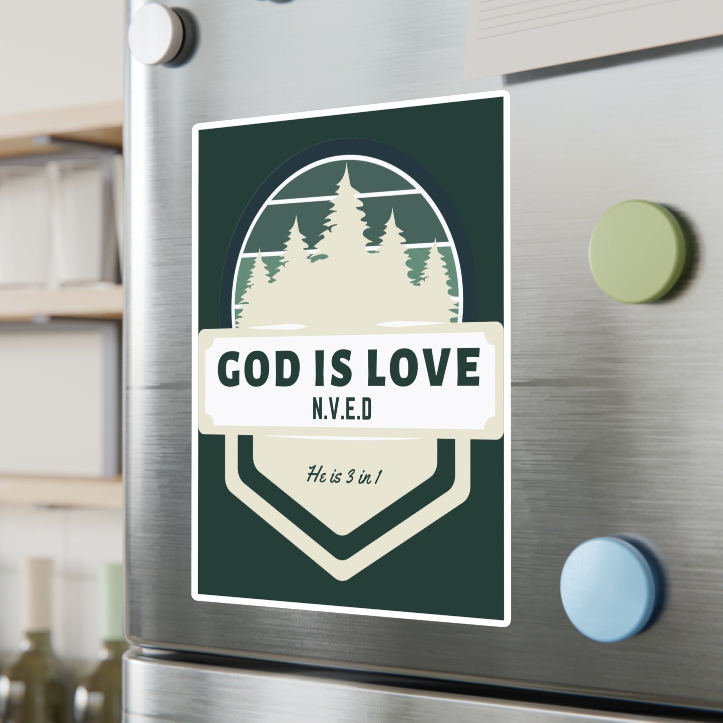 God Is Love He is 3 in 1 Kiss-Cut Vinyl Decals