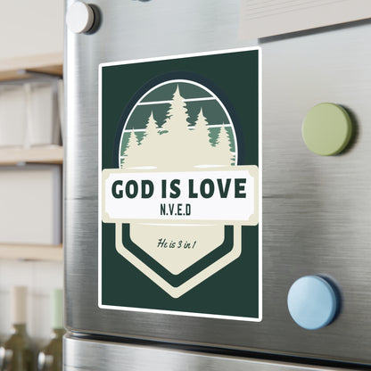 God Is Love He is 3 in 1 Kiss-Cut Vinyl Decals