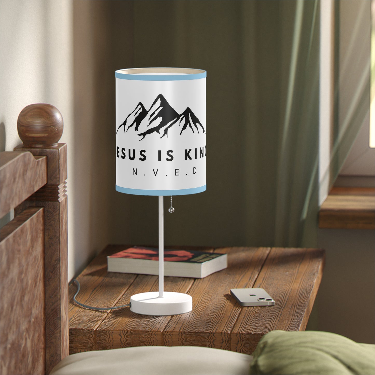 Jesus Is King Lamp on a Stand, US|CA plug