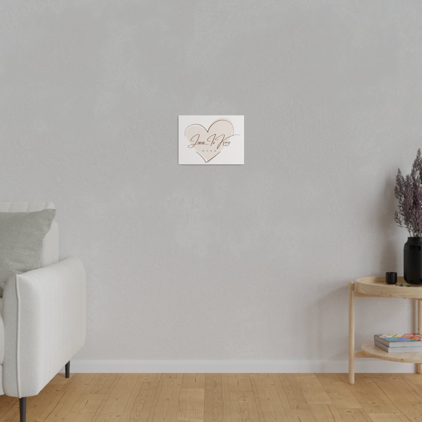 Jesus is King Pink Matte Canvas, Stretched, 0.75"
