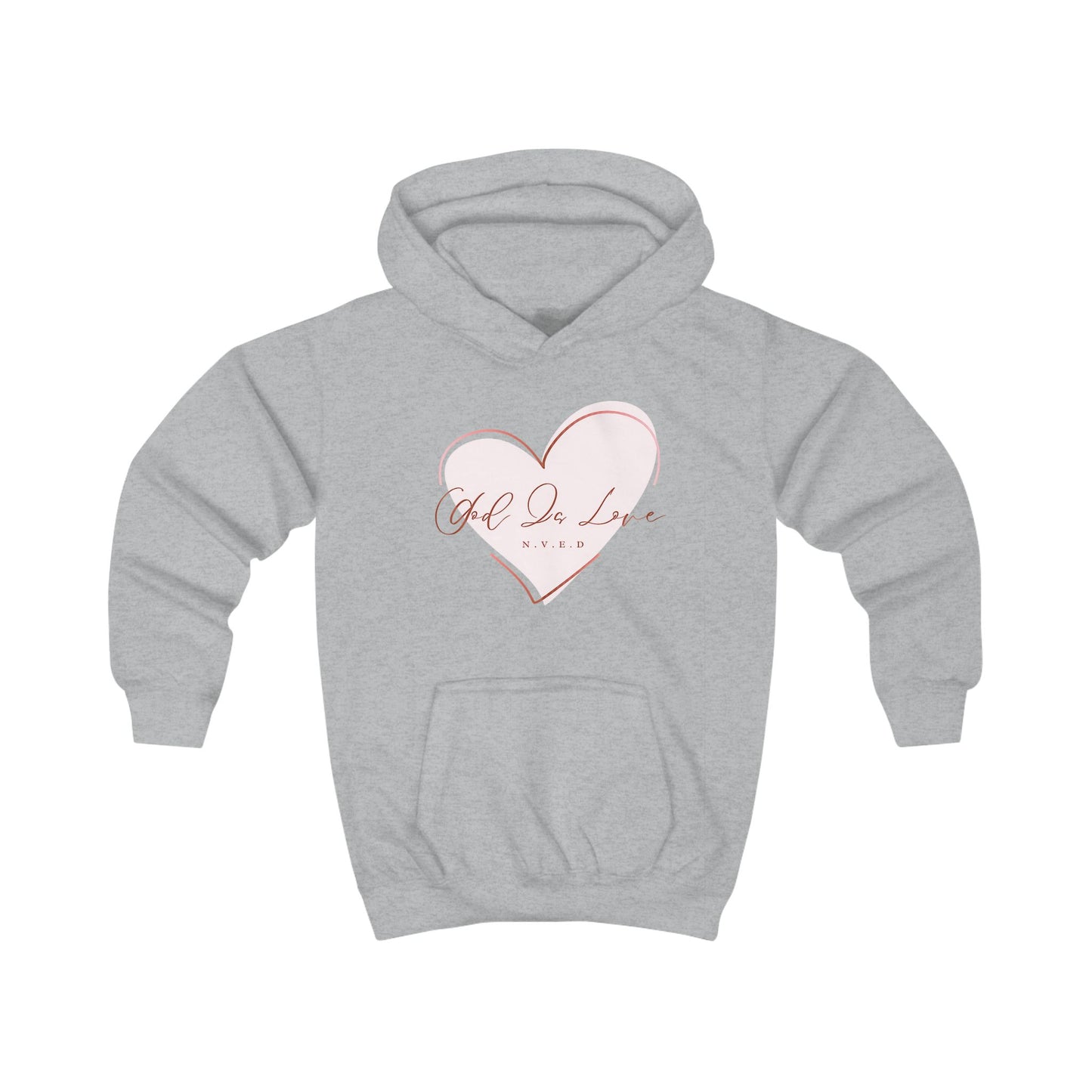 God Is Love Heart Kids Hoodie